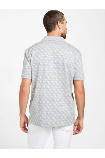 Guess Jacquard Men's Gray Regular Fit Polo T-Shirt M5Bp09K0911-Fj9E