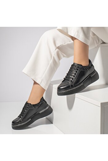 BMoD Black women's casual shoes, made of genuine leather MOD08254