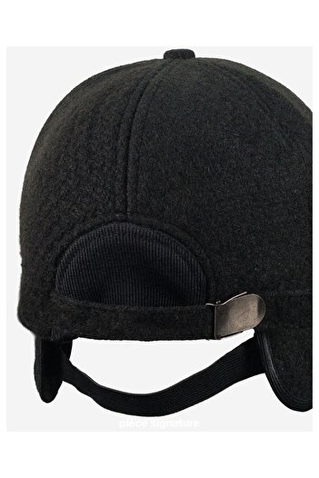 PIECE SIGNATURE 70% Cotton 30% Acrylic, Ear Flap, Soft Fleece Lined, Adjustable Buckle Hat