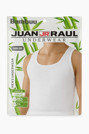 Juan Raul Lycra Bamboo Men's White Undershirt