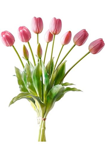 Generic Azonee Latex Artificial Tulips Flowers, 10Pcs Real Touch Faux Flower, DIY Bouquets Floral Arrangemen