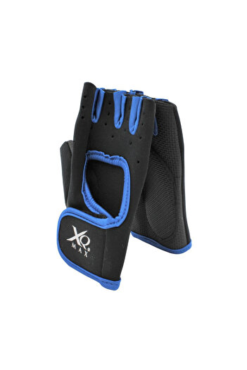 XQ Max mănuși de ciclism, fără degete, culoare albastră, închidere cu velcro, mărime L/XL
