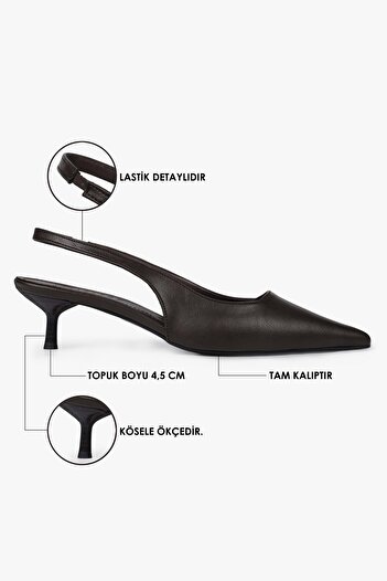 Shoeberry Women's Kate Bitter Brown Skin Stiletto