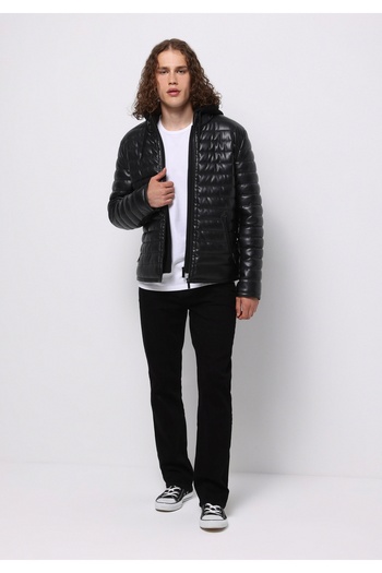 Colin's Slim Fit Erkek Siyah Mont Pu