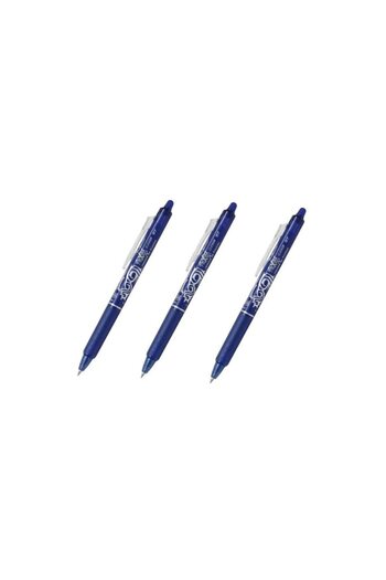 victiny Set 3 pens, 6 refills, 0.7mm, blue, Ball Frixion Clicker, Pilot