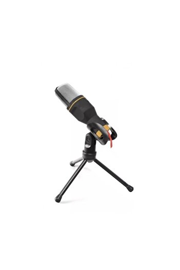 Bibilel Streaming Microphone with Adjustable Tripod, 3.5mm Jack Connector, 180cm Cable