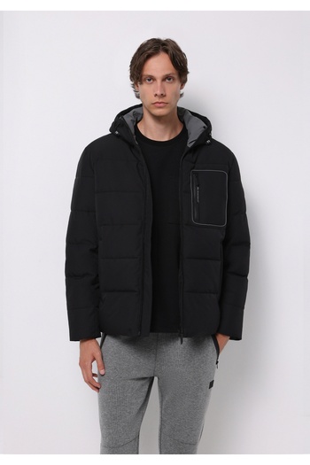 Colin's Regular Fit Men's Black Coat