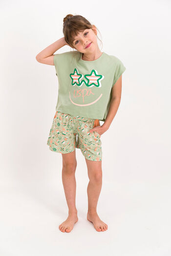 U.S. Polo Assn. U.S. Polo Assn Girls' Green Shorts Set