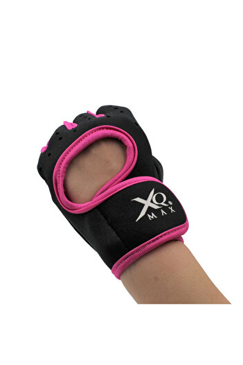XQ Max cycling gloves, fingerless, pink color, velcro closure, size S/M