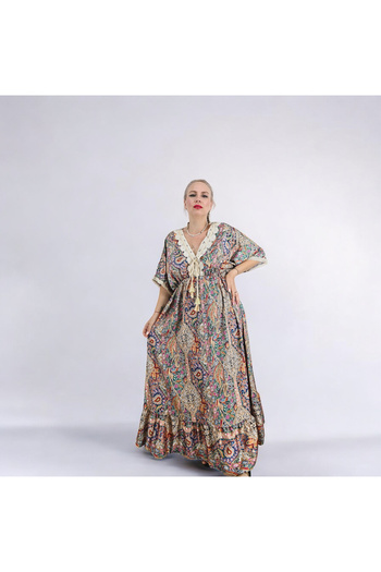 Ie Traditionala Sephora long satin dress (various colors)