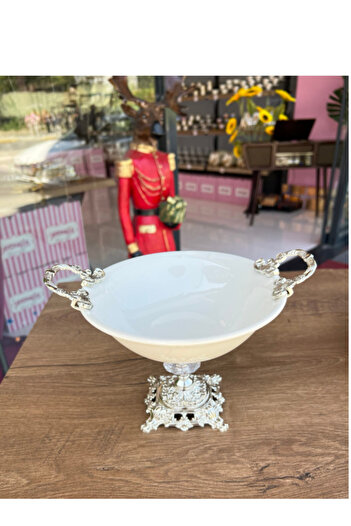 PONCİKPAZAR 20 cm Salad Bowl with Zamak Legs