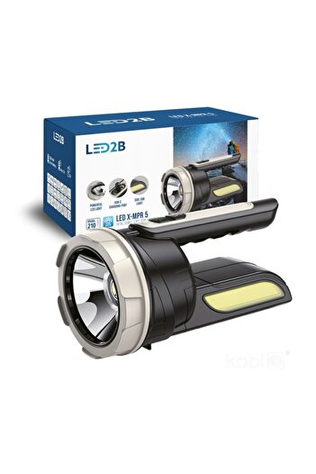 Kobi LED flashlight X-MPR 5, 2x3W, cold light (6000 K), double light, 3 modes, black,