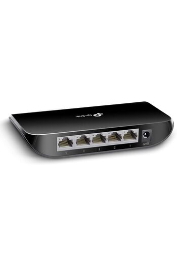 TP-LINK مفتاح شبكة إيثرنت جيجابت بخمسة منافذ | التوصيل والتشغيل | سطح المكتب أو الحائط | علبة بلاستيكية