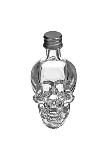 SHOPIENS glass container with skull model and lid, 50 ml