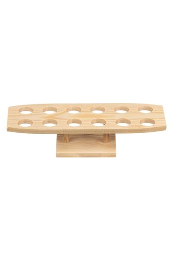 SHOPIENS Suport din lemn pentru servirea aperitivelor în formă de con la petreceri Shopiens®, cu 12 poziții, 29 x 9 x