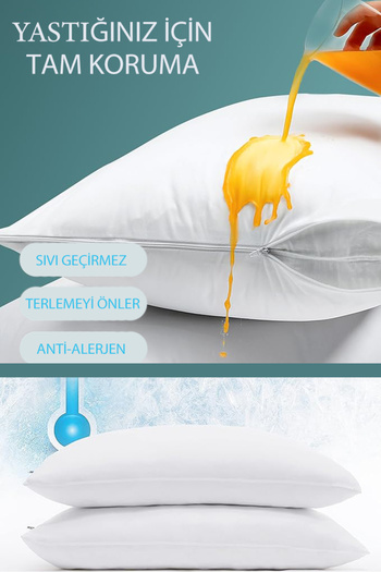 Ladylina Home 2 Pack Liquid Proof Pillow Mattresses 100% Cotton 50X70 cm Pillow Protector