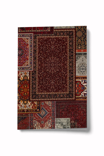 Bi Dünya Haber Ethnic Collage Series 2 - Burgundy Mini Notebook