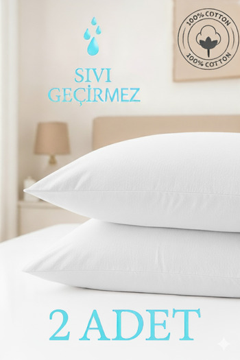Ladylina Home 2 Pack Liquid Proof Pillow Mattresses 100% Cotton 50X70 cm Pillow Protector