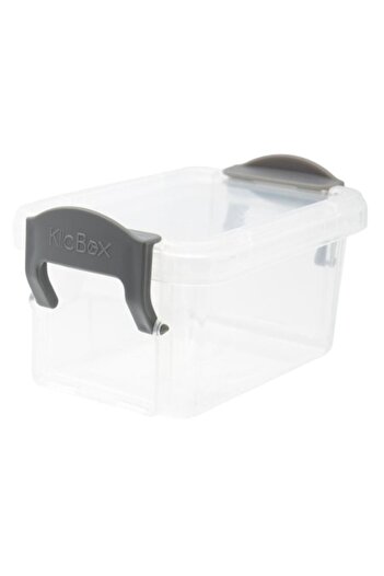 SHOPIENS Small transparent plastic food container Shopiens®, with clip-on lid, 160 ml