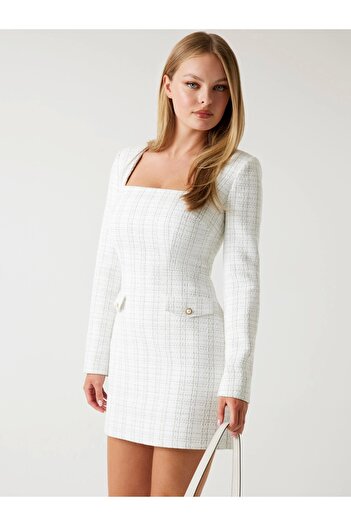Guess Sandra Kadın Beyaz Elbise W5BK20W2382-F0YK