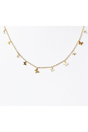 ElectraStore Gold Necklace With Butterflies
