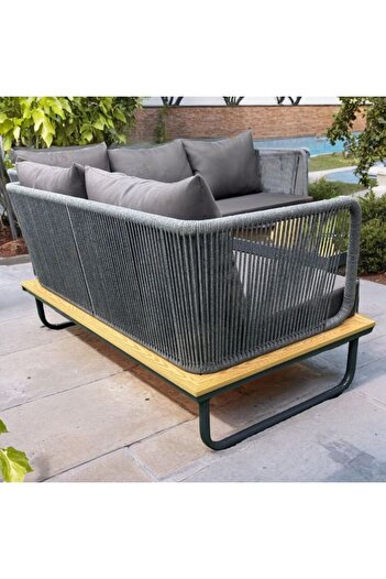 Ebticar 5-Piece Outdoor Seating Set – Gray (215/155/85 + Table)