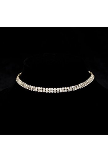 ElectraStore Double Gold Tennis Chocker