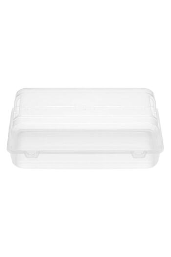 SHOPIENS Plastic Shoe Storage Box Shopiens®, Transparent with Ventilation Holes, 35.3x20.6x12.6 cm