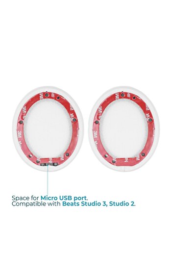 PadForce Earpads Cushion for Beats Studio 3, Studio 2.0 wired/Wireless - White, Leather