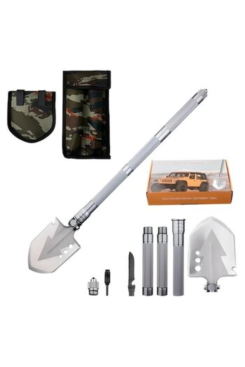 Pronett 12-in-1 Multifunctional Survival Camping Tool with Shovel