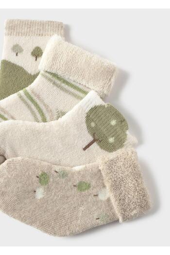 MAYORAL Newborn Baby Boy 4-Piece Towel Socks