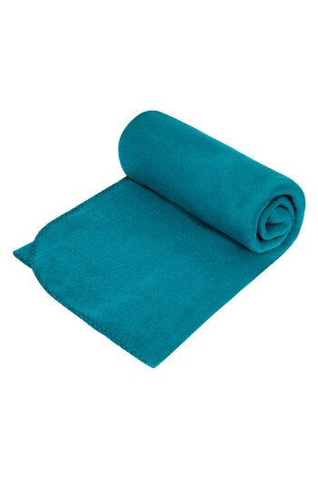 SHOPIENS Double Velvet Fleece Blanket Basic Shopiens®, Petrol Blue, 240 x 220 cm