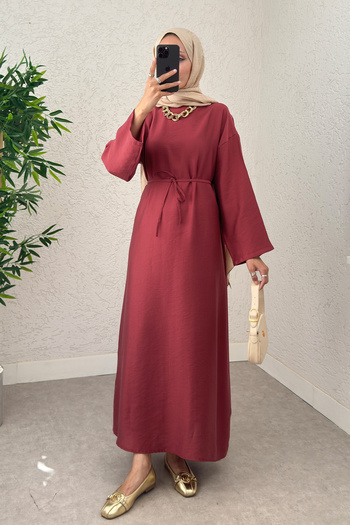 Salih Çelebi Sultan Basic Dress 0001 - Bordo
