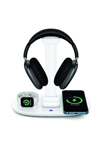 PadForce Headphone Holder Wireless Charging for Phone, Apple Watch - Multifunctional