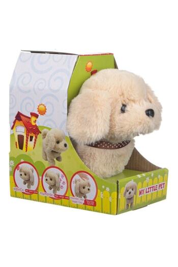 SHOPIENS Interactive plush dog Shopiens®, movement and sound, beige, 18 cm