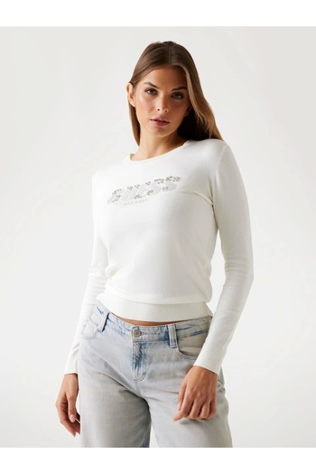 Guess Reyna Women's White Knitwear W5Br40Z2Nq2-G012