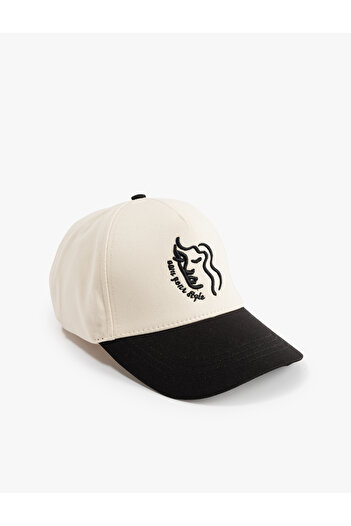 Koton Cotton Embroidered Cap Hat