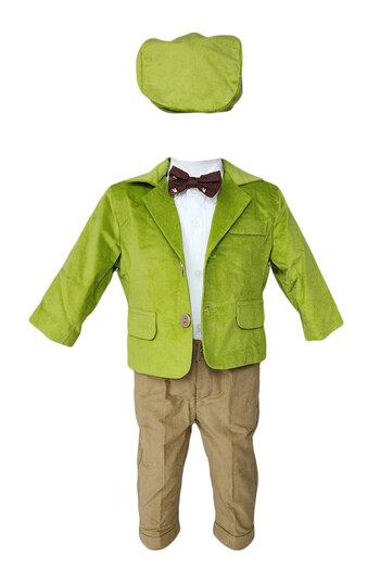 fantasialand Ceremony suit, casual-elegant, 4 green pieces