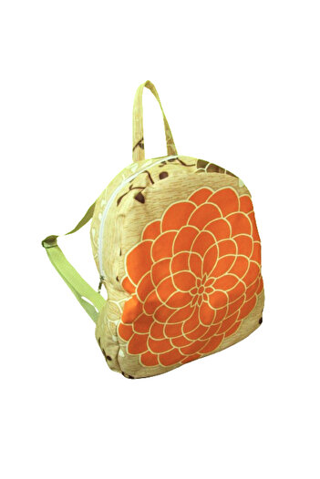 Lucille Craftshop Orange flower backpack