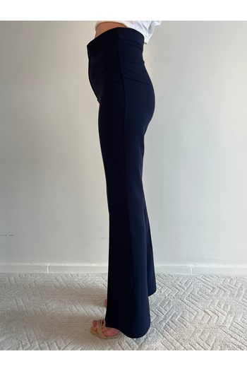 Hamiyet Doğan High Waist Zippered Flared Trousers