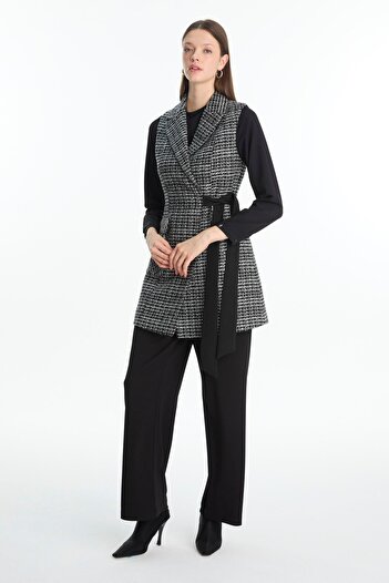Zühre Tweed Patterned Belt Detailed Two-Piece Suit