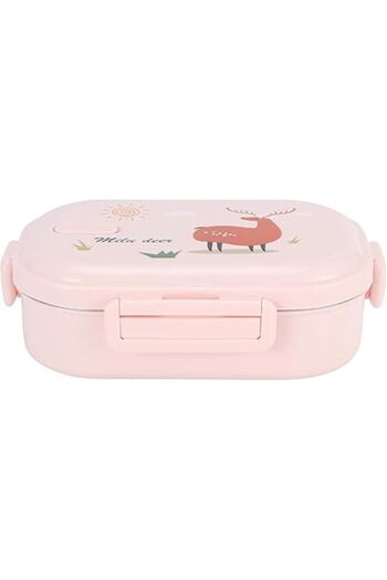 Generic Silk Route - Lunch Box, 2 Compartments Thermal Insulated Hot Food Lunch Containers with Spoon, Porta