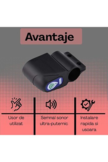 cribeau Wireless Bicycle Alarm Cribeau® with Remote Control, Black