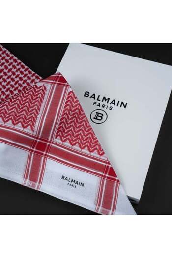 BALMAIN شماغ الأحمر اخر اصدار BA مقاس 55