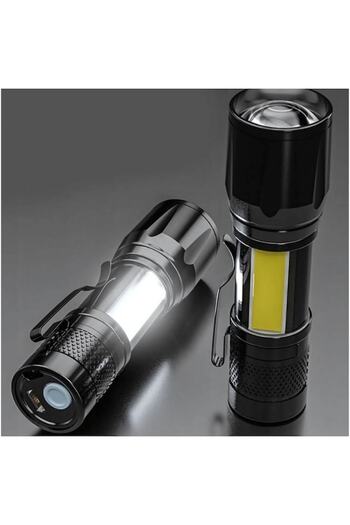 cribeau Cribeau LED flashlight, 1000 lumens, USB rechargeable, waterproof, compact 10cm