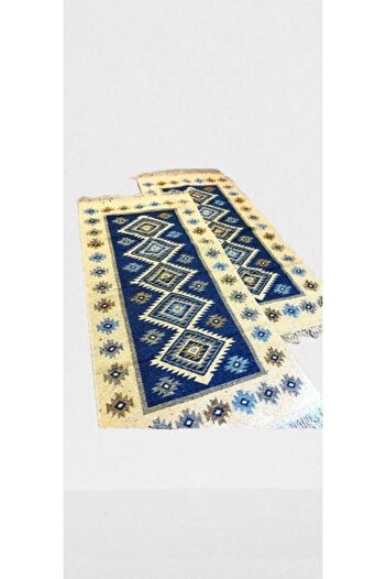 OMS Traditional Woven Carpet, Two Sides 60x180 cm, Blue Diamond
