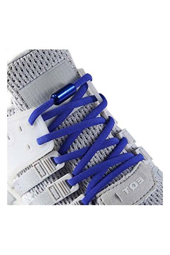 Mirfa Elastic No Tie Shoe Lace Pair (Royal Blue Lace with Royal Blue Cap)