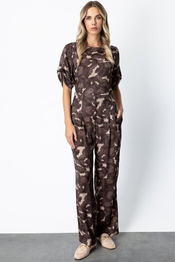 On Fashion On Patterned Wide Leg Trousers-64311