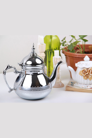 Generic High-end silver stainless steel Arabic coffee pot