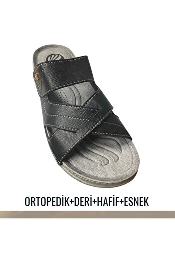 birrbazaar Men's Comfortable Faux Leather Orthopedic Flexible Lightweight Slippers